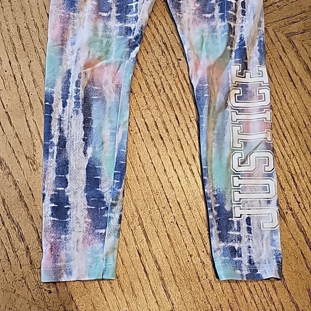 Girls Tie Dye leggings size 6 Justice